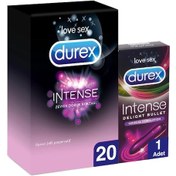 Resim Durex Intense Zevkin Doruk Noktası Prezervatif 20'li + Delight Bullet Vibratör 1 Adet 