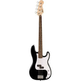 Resim Squier 0373900506 Sonic Precision Bass Gitar (Siyah) | Laurel Klavye Siyah Gövde ve Beyaz Pickguard 