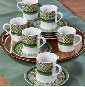 Resim GÜRAL CAMELIA 12 PARÇA 6 KİŞİLİK BONE TÜRK KAHVESİ FİNCAN TAKIMI - 2351 