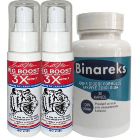 Resim Buğz 2 Adet 50 ml Bigboost Erkek 3xeffect Canlandirici Krem + Yanında 1 Kutu 30LU Binareks Erkek Pırostat 