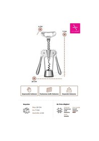 Resim Primanova Paslanmaz Çelik Tirbuşon - Metalik Metalik Gri 