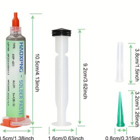 Resim HAOXPNG Kurşunsuz Düşük Sıcaklıkta Lehim Macunu - Temizleme Gerektirmeyen Eritme Noktası (160°C) & Elektronik Tamir, PCB, LED, Telefon Bakımı, Bilgisayar Onarımı, Elektronik Restorasyonu için Pürüzsüz Kaynak, Kurşunsuz Lehim, Yüksek Kaliteli Lehim, Düşük Eritme Noktalı Lehim 