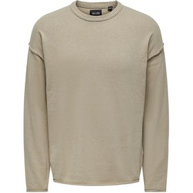 Resim Only & Sons Onskasey Lıfe Ds 5 Crew Knıt Erkek Gri Kazak - 22026495 Gri 