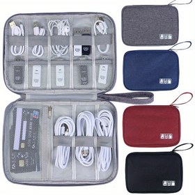 Resim Seyahat Hazır Dijital Saklama Kutusu: Su Geçirmez, Kabloları, Şarj Cihazlarını, Telefonları, USB'leri, SD Kartları, Sabit Diskleri ve Taşınabilir Güç Bankalarını Düzenler 