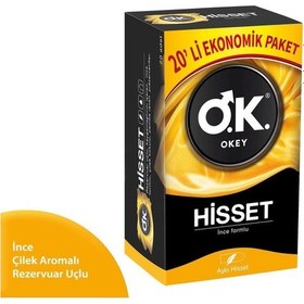 Resim Marka: Okey Hisset Ekonomik Paket Prezervatif 20 Adet Kategori: Prezervatif 