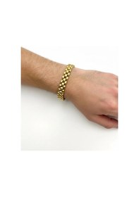 Resim Siyah Deri / Çelik Erkek Deri Bileklik 20 Cm - Ebl0079 Çok Renkli 
