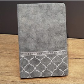 Resim Desenli Gri Renk Deri Defter 