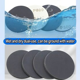 Resim 5 adet/45 adet 75mm Islak ve Kuru Kum Parlatma Levhası, 600/5000 Tahıl Su Geçirmez Silika Abrasif, Rastgele Orbital Taşlama Makinesi için Uygun, Ahşap, Metal, Otomobil, Mirka, Zımpara Diski/kağıdı, Kum Parlatma Levhası 