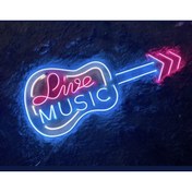 Resim ARYA LİNA DESİGN Live müzik gitar neon led 