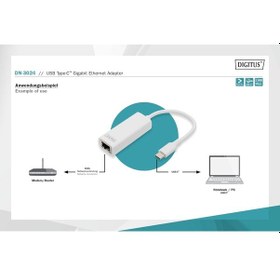 Resim Digitus Dn-3024 Usb Type-c Gigabit Ethernet Adaptörü 