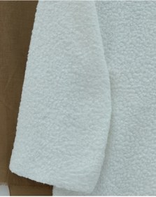 Resim MODAQU Yandan Bağlamalı Buklet Kumaş Kimono - Beyaz 