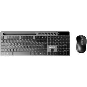 Resim Everest KM-730 Gri/Siyah Kablosuz Q Multimedia Klavye + Mouse Set 