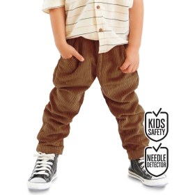 Resim Denokids Fitilli Kadife Hardal Erkek Çocuk Pantolon 