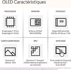 Resim Microsoft Surface Pro (şarj cihazı dahil değildir), Copilot Plus PC, dokunmatik ekran OLED 13, Snapdragon X Elite, 16 GB RAM, SSD 512 TB, model, 11. sürüm, siyah 