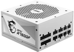 Resim MSI MPG A750GF WHITE 750W 80+ GOLD POWER SUPPLY Orjinal - Faturalı - Garantili Ürünler - Hızlı Gönderim