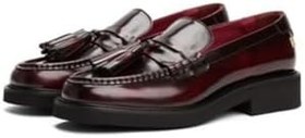 Resim Tommy Hilfiger Kadın Püsküllü Köşeli Burun Deri Bordo Loafer Fw0Fw08749Xjs,Kırmızı 39 