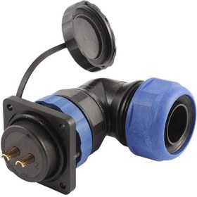 Resim Sd28 Su Geçirmez 2 Pin 28 Mm Yuvarlak Konnektör 90 Dirsek 