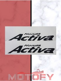 Resim Honda Activa 100 Yan Kapak Sticker Etiket Seti Gri 