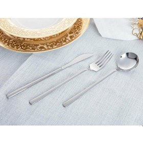 Resim Roy King 36 Parça Parlak Çelik Çatal Bıçak Kaşık Takımı YTK 004 Gümüş 