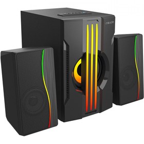 Resim Mikado MD-254 2+1 25W(5w*2+15w) Usb+SD+Fm Bluetooth Destekli RGB Ses Sistemi 