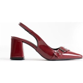 Resim Keira Bordo Rugan Kadın Topuklu Ayakkabı Bordo Rugan 