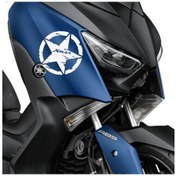 Resim Deeb Army Yamaha Xmax Yıldız Sticker Etiket Mat Beyaz 2 Adet 