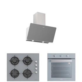 Resim Silverline BO6503S01 - CS5349S01 - 3457 Soho 60 Gri Ankastre Set 