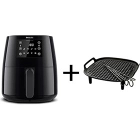 Resim Philips HD9243/90 3000 Serisi L Airfryer, 0.8kg, 4.1l + HD9926/00 Izgara Seti Hediyeli 