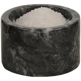 Resim Nero Mermer Baharatlık 6x10 Cm Mermer Tuzluk Biberlik Dekoratif Baharatlık Siyah Açık Gri 