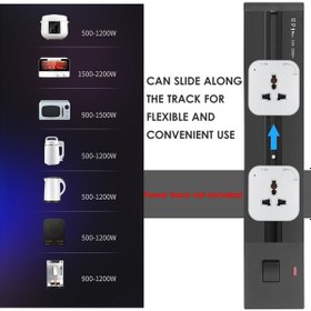 Resim Lemestar Evrensel 3 Pinli Ray Sistem Adaptörlü Priz, Kolay Kurulum, Gümüş Renk, Acrylic Malzeme Gümüş 