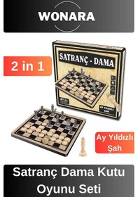 Resim Premium Board Game - Zekav Geliştirici Eğitici Strateji Klasik Satranç Dama Kutu Oyunu Seti 