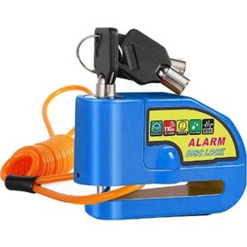 Resim Motolider Disk Kilidi Alarmlı Ve Hatırlatma Kablolu Mavi 