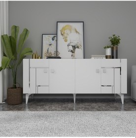 Resim Maddera Konsol Beyaz-gümüş 