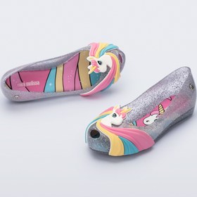 Resim Mini Melissa Ultragirl Gümüş Simli Unicorn Kız Çocuk Ayakkabısı | 28-35 Numara | İkonik Kokulu - 34 