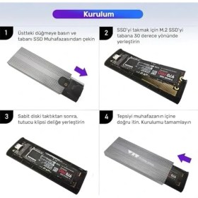 Resim Vıt Taşınabilir 512GB Harici SSD | USB 3.1 Gen 2 | 10GBPS | Metal Kasa V512GB 