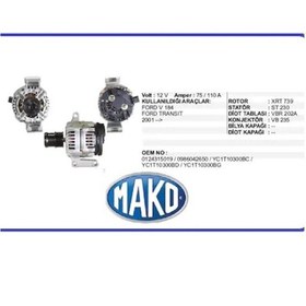 Resim ALTERNATÖR A115I.14V/105A TRANSIT V184 MAKO 63310503 