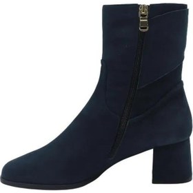 Resim Poletto Hakiki Deri Petrol Bot Topuklu 7734 11 S-986 Petrol 