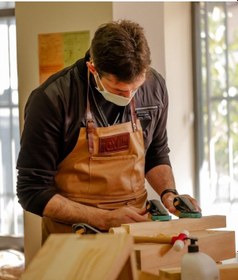 Resim Rox Wood 0032 Önlük Suni Deri Marangoz Çalışma Önlüğü 