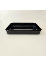 Resim Emaye Dikdörtgen Fırın Tepsisi Siyah Siyah 
