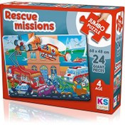 Resim KS Games 24 Parça Jumbo Puzzle - Rescue Missions 