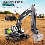 Resim 1:50 Simülasyon Alaşımlı Kafa Mühendislik Araç Oyuncak İnertial Ekskavatör Vinç Modeli Noel Hediyesi 