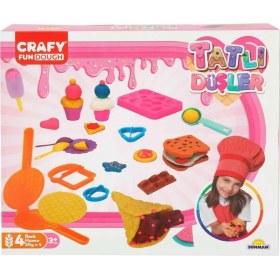 Resim Hype Store Crafy Tatlı Düşler Oyun Hamuru Seti 200 G 22 Parça 