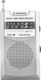 Resim SONIVOX VS-R106 GRİ RENK CEP TİPİ ANALOG FM RADYO 