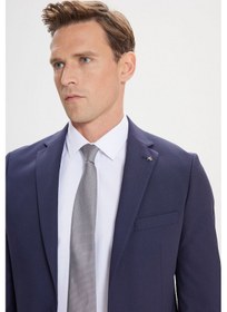 Resim AC&Co / Altınyıldız Classics Erkek Lacivert Slim Fit Dar Kesim Mono Yaka Takım Elbise Lacivert 