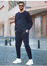 Resim Siyah Kapitone Desenli Eşofman Takımı 5907 Siyah 