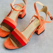 Resim Mida Shoes Y333 Turuncu Süet Topuklu Ayakkabı 