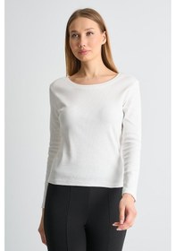 Resim Alexander Gardi Alexandergardı Uzun Kollu Basic Kadın Sweatshirt Beyaz 
