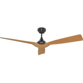 Resim Alsanfan Chic Siyah Motorlu Kahverengi Kanatlı Aydınlatmasız Uzaktan Kumandalı 132CM Tavan Vantilatörü 