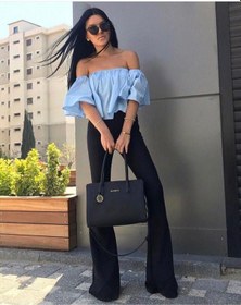 Resim Fashiontayt Kadın Siyah Ispanyol Paça Taytsiyah M Siyah 