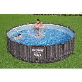 Resim Bestway 5614z Steel Pro Max Prefabrik Yer Üstü Çember Havuz Seti 4,27 M X 1,07 M 